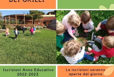 Open Day e Iscrizioni Anno Educativo 2022/23 Scuola Infanzia “Il Giardino dei Grilli”